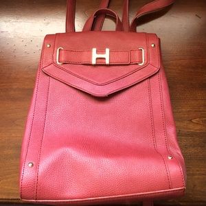Tommy Hilfiger Red Leather Backpack
